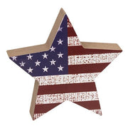 USA Flag Chunky Wooden Star