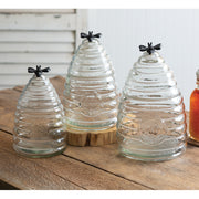 Small Honey Hive Glass Canister