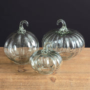 Set of Three Glass Pumpkins