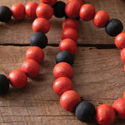 Decorative Wood Beads - Orange
