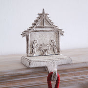 Cast Iron Nativity Stocking Holder