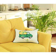 Set of 4 20" Pumpkin Truck Lumbar Pillow Cover in Multicolor