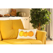 Set of 4 20" Thanksgiving Pumpkin Throw Pillow Cover in Multicolor