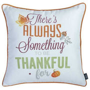 Set of 2 18" Fall Thanksgiving Gingham Throw Pillow Cover in Multicolor