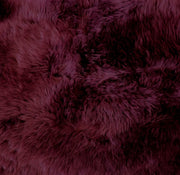 2' x 3' Burgundy New Zealand Natural Sheepskin Rug