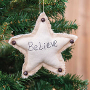 Believe Star Ornament