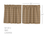 Sawyer Mill Charcoal Plaid Tier Set of 2 L24xW36