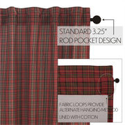 Tartan Red Plaid Tier Set of 2 L24xW36