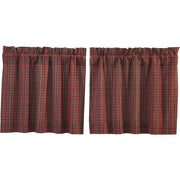 Tartan Red Plaid Tier Set of 2 L24xW36