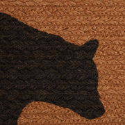 Wyatt Stenciled Bear Jute Runner Oval 13x36