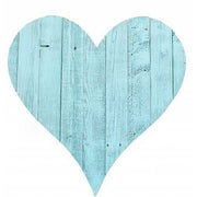 12" Farmhouse Turquoise Large Wooden Heart