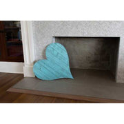 12" Farmhouse Turquoise Large Wooden Heart