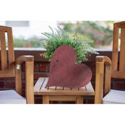 12" Farmhouse Red Wooden Heart