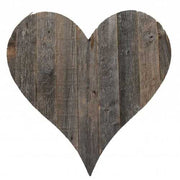 18" Rustic Farmhouse Gray Wooden Heart
