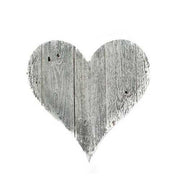 18" Rustic Farmhouse White Wash Wooden Heart