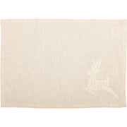 Creme Lace Deer Placemat Set of 6 12x18