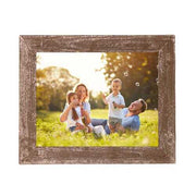 24" x 30" Rustic Farmhouse Brown Wood Frame