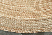 9' Natural Toned Oval Shaped Area Rug