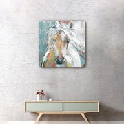 20" Whimsical Horse Canvas Wall Art