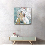 40" Whimsical Horse Canvas Wall Art