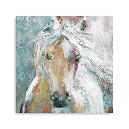 40" Whimsical Horse Canvas Wall Art