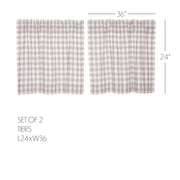 Annie Buffalo Grey Check Tier Set of 2 L24xW36