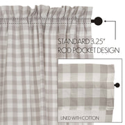 Annie Buffalo Grey Check Valance 16x72