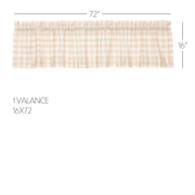 Annie Buffalo Tan Check Valance 16x72