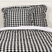 Annie Buffalo Black Check Fabric Euro Sham 26x26