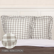 Annie Buffalo Grey Check Fabric Euro Sham 26x26