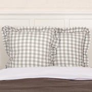 Annie Buffalo Grey Check Fabric Euro Sham 26x26