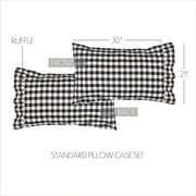 Annie Buffalo Black Check Standard Pillow Case Set of 2 21x30+4