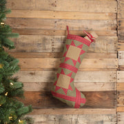 Dolly Star Green Patch Stocking 12x20