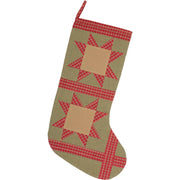 Dolly Star Green Patch Stocking 12x20