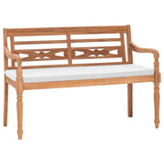 vidaXL Batavia Bench with Cushions 47.2" Teak