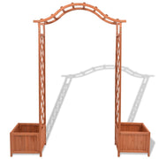 vidaXL Trellis Rose Arch with Planters 70.9"x15.7"x80.7"