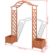 vidaXL Trellis Rose Arch with Planters 70.9"x15.7"x80.7"