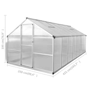 vidaXL Greenhouse Reinforced Aluminum 113.3 ft