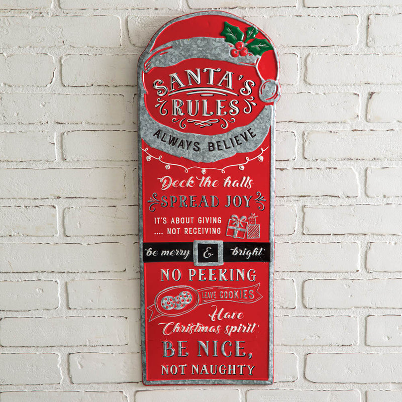 Santa Rules Wall Sign – Farmabilia