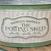 Set of  Three Rustic Potting Shed Buckets