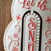 Let It Snow Snowman Wall Sign