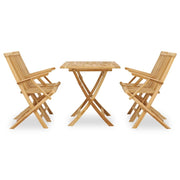 vidaXL 5 Piece Patio Dining Set Solid Wood Teak