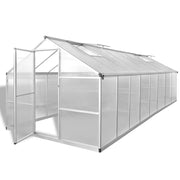 vidaXL Greenhouse Aluminum 189.4"x98.4"x76.8" 827.8 ft