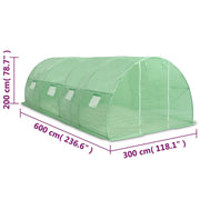 vidaXL Greenhouse 193.8 ft 236.2"x118.1"x78.7"