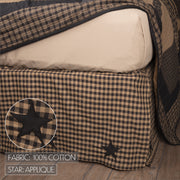 Black Check Star Queen Bed Skirt 60x80x16