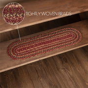 Cider Mill Jute Stair Tread Oval Latex 8.5x27