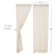 Simple Life Flax Natural Panel Set of 2 84x40