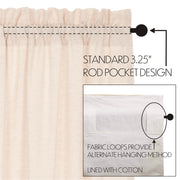 Simple Life Flax Natural Panel Set of 2 84x40