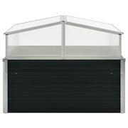 vidaXL Greenhouse Anthracite 39.4"x39.4"x30.3" Galvanized Steel