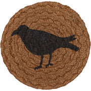 Heritage Farms Crow Jute Coaster Set of 6